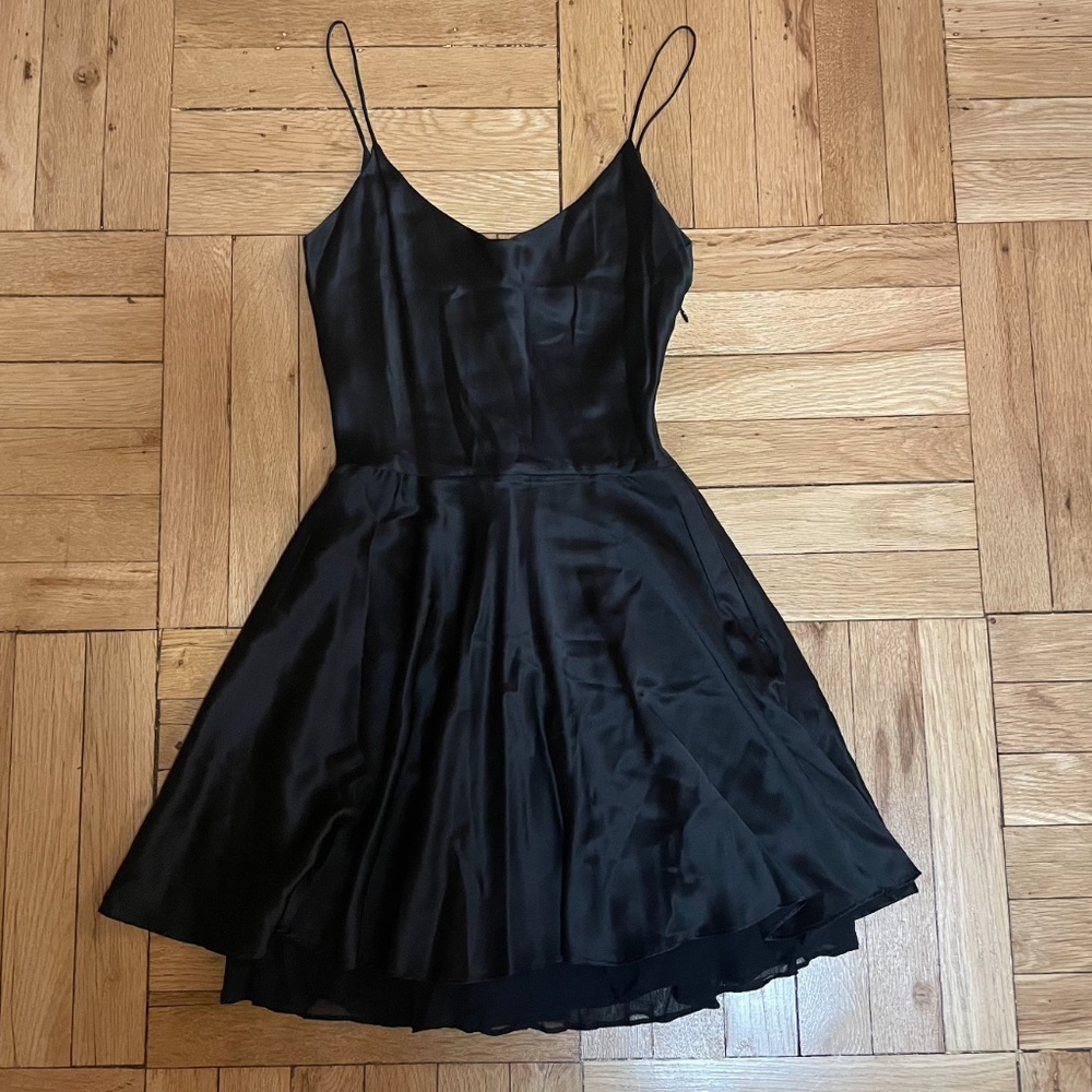 Black silk dress